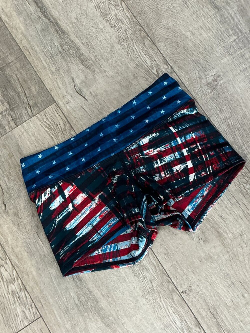 IAB CrossFit Shorts American Flag Design, Red White Blue– Size 6 / Small